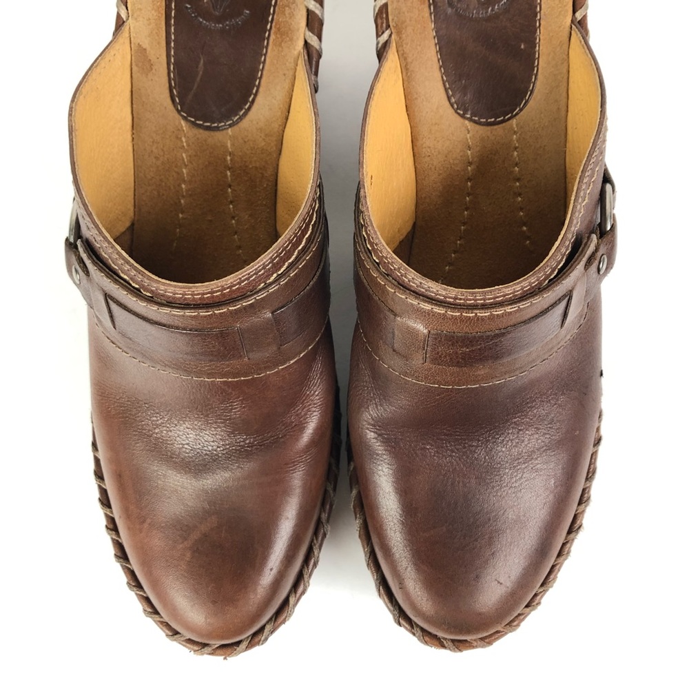 Frye Charlotte Ring Distressed Leather Mule - Picture 6 of 11